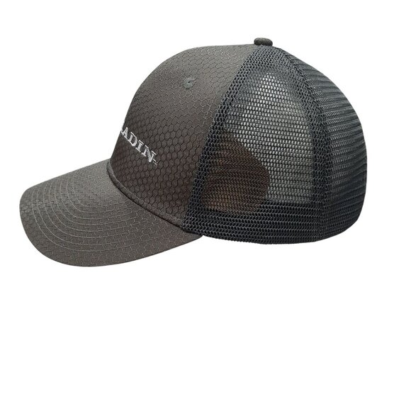 Paladin Gray Mesh Trucker Hat With Shield Logo Adjustable Strapback - Picture 2 of 5